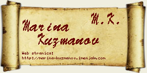 Marina Kuzmanov vizit kartica